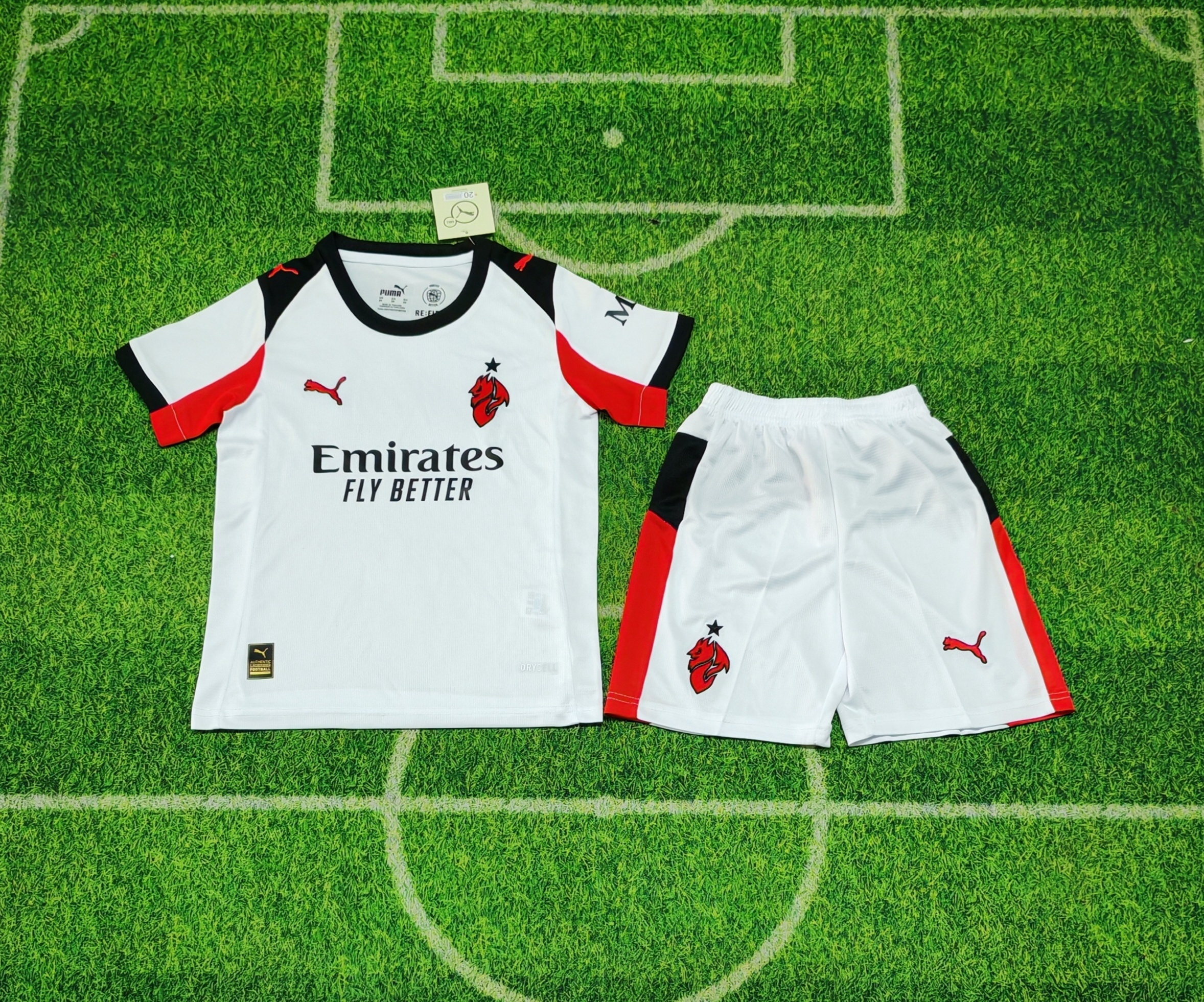 25/26 Ac Milan away kids kit